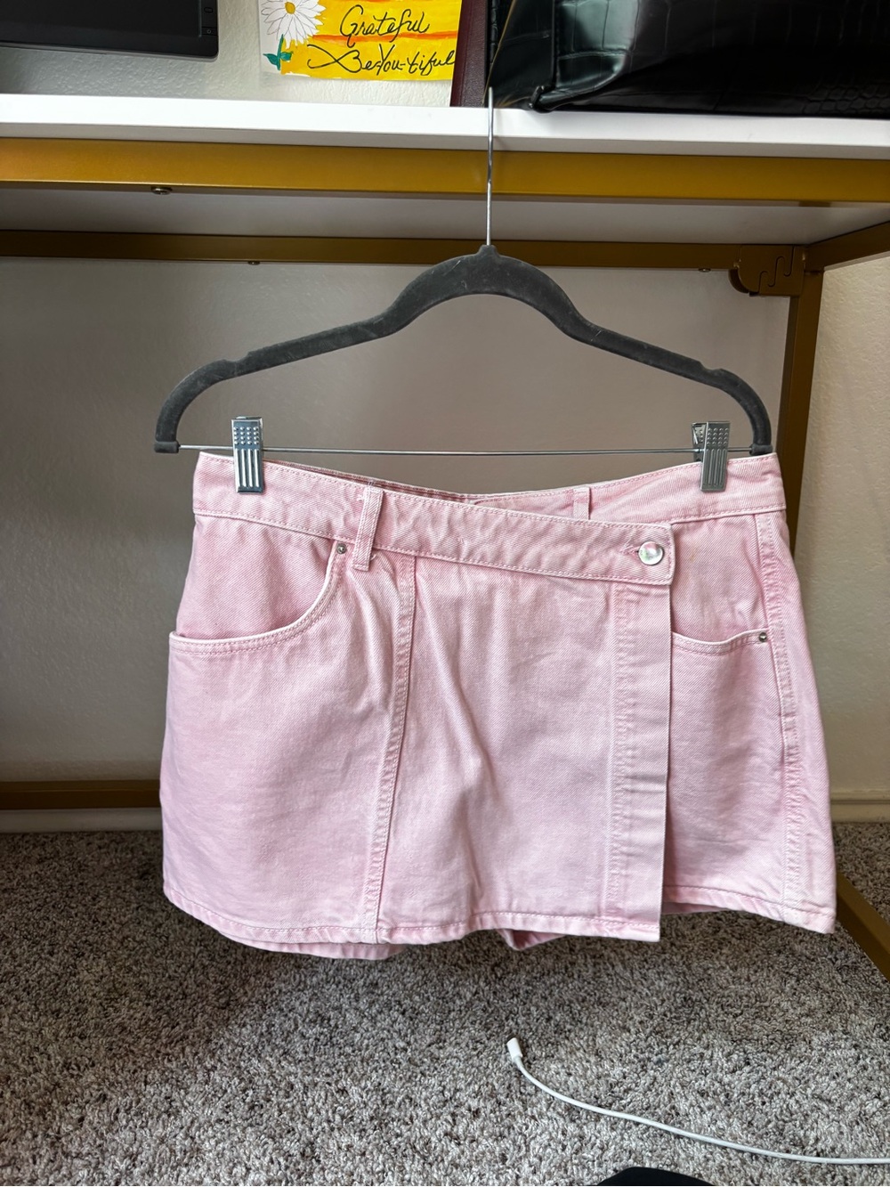 Zara Pink Denim Shorts Skort Set - Picture 4 of 6